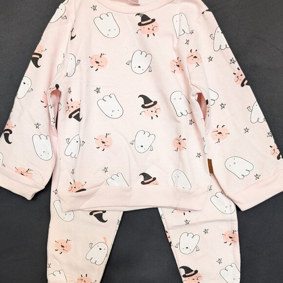 Lila & Jack Pink Pumpkin Pajamas - Picture 1 of 3